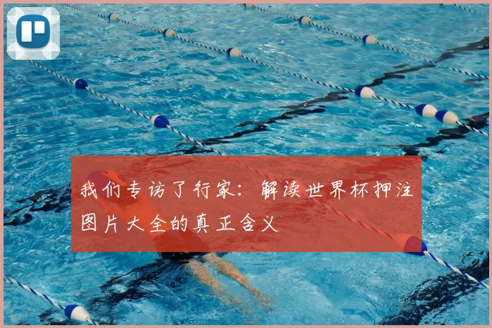 我们专访了行家：解读世界杯押注图片大全的真正含义